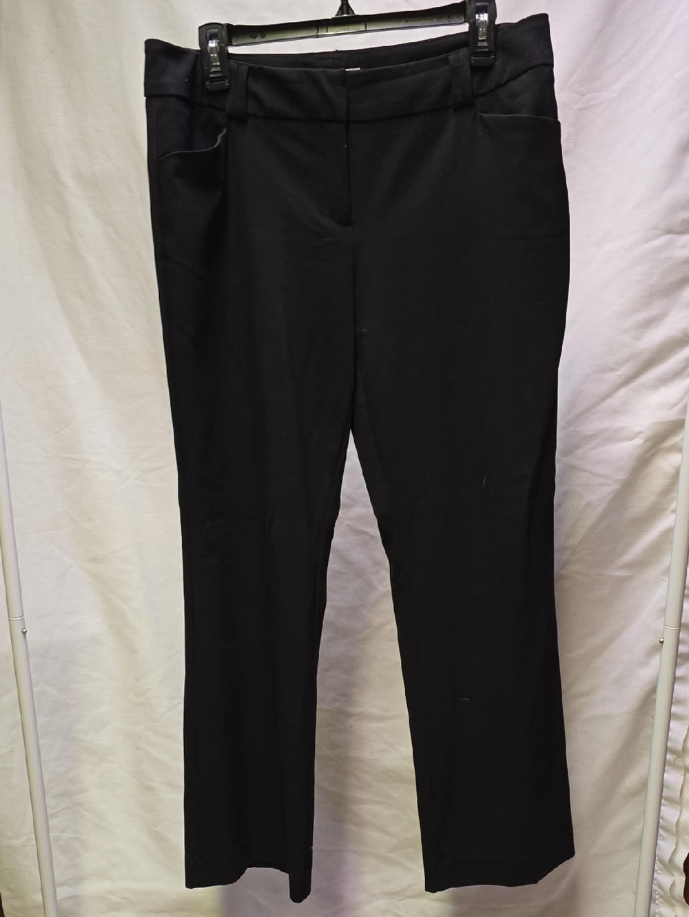 New York & Company Black Straight-Leg Dress Pants 12 Petite